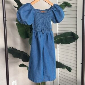 Vince Camuto Kids Girls 4T Blue Flared Jumpsuit
